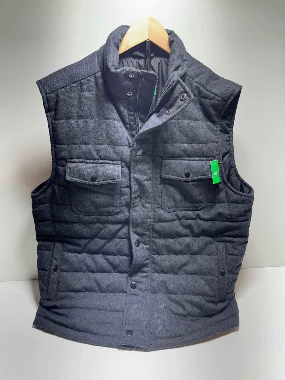 Gorp Core Outdoor Men’s Vest Sz XL Quilted Pockets Hiking Charcoal Gray New